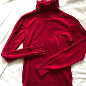 Red Turtleneck Top